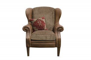 Hudson Wing Chair in Jin Brown (Option 1)